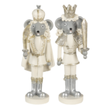 Clayre & Eef | Decoratie Beeld Muis Beige, Grijs (2) 6x5x17 cm | 6PR3460 Clayre & Eef | Decoratie Beeld Muis Beige, Grijs (2) 6x5x17 cm | 6PR3460