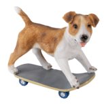 Clayre & Eef | Decoratie Beeld Hond Bruin, Wit 18x9x18 cm | 6PR3349 Clayre & Eef | Decoratie Beeld Hond Bruin, Wit 18x9x18 cm | 6PR3349
