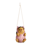 Clayre & Eef | Decoratie Hanger Egel Bruin, Roze 13x10x17 cm | 6PR3377 Clayre & Eef | Decoratie Hanger Egel Bruin, Roze 13x10x17 cm | 6PR3377