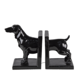 Clayre & Eef | Boekensteunen Set van 2 Hond Zwart 25x9x15 cm | 6PR4623 Clayre & Eef | Boekensteunen Set van 2 Hond Zwart 25x9x15 cm | 6PR4623