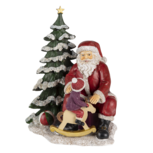 Clayre & Eef | Kerstdecoratie Beeld Kerstman Rood, Groen 16x13x22 cm | 6PR4714 Clayre & Eef | Kerstdecoratie Beeld Kerstman Rood, Groen 16x13x22 cm | 6PR4714