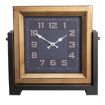 Clayre & Eef | Staande klok Zwart 34x10x34 cm / 1xAA | 6KL0723 Clayre & Eef | Staande klok Zwart 34x10x34 cm / 1xAA | 6KL0723