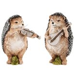 Egels met gitaar & viool set van 2 11x8x10 cm | Dekoratief | A215126 Egels met gitaar & viool set van 2 11x8x10 cm | Dekoratief | A215126