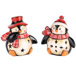 Set 2 x Pinguin zittend met ledverlichting 12x9x13 cm | Dekoratief | A205338 Set 2 x Pinguin zittend met ledverlichting 12x9x13 cm | Dekoratief | A205338