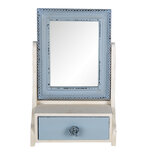 Clayre & Eef | Staande Spiegel Blauw 25x14x38 cm | 62S242 Clayre & Eef | Staande Spiegel Blauw 25x14x38 cm | 62S242