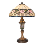 Clayre & Eef | Tiffany Tafellamp Beige, Roze ø 40x60 cm E27/max 2x60W | 5LL-5774 Clayre & Eef | Tiffany Tafellamp Beige, Roze ø 40x60 cm E27/max 2x60W | 5LL-5774