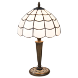 Clayre & Eef | Tiffany Tafellamp Wit, Bruin ø 25x43 cm E27/max 1x40W | 5LL-5936 Clayre & Eef | Tiffany Tafellamp Wit, Bruin ø 25x43 cm E27/max 1x40W | 5LL-5936
