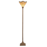 Clayre & Eef | Tiffany Vloerlamp Goudkleurig 37x37x183 cm E27/max 1x60W | 5LL-5734 Clayre & Eef | Tiffany Vloerlamp Goudkleurig 37x37x183 cm E27/max 1x60W | 5LL-5734
