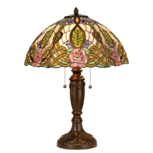 Clayre & Eef | Tiffany Tafellamp Groen, Roze ø 47x61 cm E27/max 2x60W | 5LL-5370 Clayre & Eef | Tiffany Tafellamp Groen, Roze ø 47x61 cm E27/max 2x60W | 5LL-5370