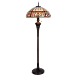 Clayre & Eef | Tiffany Vloerlamp Beige, Rood ø 57x166 cm E27/max 3x60W | 5LL-5598 Clayre & Eef | Tiffany Vloerlamp Beige, Rood ø 57x166 cm E27/max 3x60W | 5LL-5598