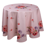 Clayre & Eef | Rond Tafelkleed Roze, Paars ø 170 cm | DTR07 Clayre & Eef | Rond Tafelkleed Roze, Paars ø 170 cm | DTR07