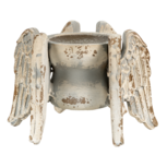 Clayre & Eef | Kandelaar Vleugels Grijs, Beige, Wit 21x19x15 cm | 6H2059 Clayre & Eef | Kandelaar Vleugels Grijs, Beige, Wit 21x19x15 cm | 6H2059