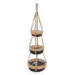 Clayre & Eef | Plantenhanger Binnen Bruin, Zwart ø 24x83 cm | 6RO0572 Clayre & Eef | Plantenhanger Binnen Bruin, Zwart ø 24x83 cm | 6RO0572