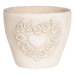 Clayre & Eef | Bloempot Binnen Wit 17x17x15 cm | 6TE0278M Clayre & Eef | Bloempot Binnen Wit 17x17x15 cm | 6TE0278M