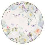 Clayre & Eef | Servies Ontbijtbord Wit Blauw ø 19x2 cm | BUTDP Clayre & Eef | Servies Ontbijtbord Wit Blauw ø 19x2 cm | BUTDP