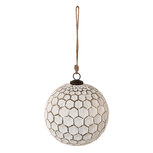 Clayre & Eef | Kerstbal XL Wit ø 20x20 cm | 6GL3871 Clayre & Eef | Kerstbal XL Wit ø 20x20 cm | 6GL3871