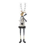 Clayre & Eef | Kerstdecoratie Beeld Rendieren Grijs 23x13x95 cm | 5Y0946 Clayre & Eef | Kerstdecoratie Beeld Rendieren Grijs 23x13x95 cm | 5Y0946