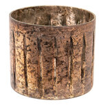 Clayre & Eef | Glazen Theelichthouder Koperkleurig ø 15x13 cm | 6GL3631 Clayre & Eef | Glazen Theelichthouder Koperkleurig ø 15x13 cm | 6GL3631