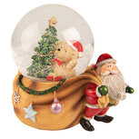 Clayre & Eef | Sneeuwbol met muziek Bruin 14x10x14 cm | 65153 Clayre & Eef | Sneeuwbol met muziek Bruin 14x10x14 cm | 65153