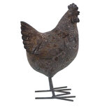Clayre & Eef | Decoratie Beeld Kip Grijs 13x9x20 cm | 6PR2611 Clayre & Eef | Decoratie Beeld Kip Grijs 13x9x20 cm | 6PR2611