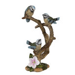 Clayre & Eef | Decoratie beeld Vogels Bruin Blauw 13x8x22 cm | 6PR3821 Clayre & Eef | Decoratie beeld Vogels Bruin Blauw 13x8x22 cm | 6PR3821