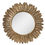 Clayre & Eef | Wandspiegel Goudkleurig ø 31x2 cm | 62S278 Clayre & Eef | Wandspiegel Goudkleurig ø 31x2 cm | 62S278