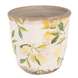 Clayre & Eef | Bloempot Binnen Geel, Beige ø 11x10 cm | 6CE1532XS Clayre & Eef | Bloempot Binnen Geel, Beige ø 11x10 cm | 6CE1532XS