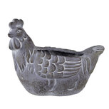 Clayre & Eef | Bloempot Binnen Kip Grijs 29x17x23 cm | 6TE0488 Clayre & Eef | Bloempot Binnen Kip Grijs 29x17x23 cm | 6TE0488