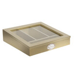 Clayre & Eef | Bestekbak Goudkleurig 30x30x8 cm | 6H1583GO Clayre & Eef | Bestekbak Goudkleurig 30x30x8 cm | 6H1583GO