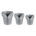 Clayre & Eef | Planthouder Grijs ø 25x28 / ø 21x24 / ø 17x20 cm | 6Y4873 Clayre & Eef | Planthouder Grijs ø 25x28 / ø 21x24 / ø 17x20 cm | 6Y4873