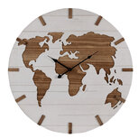 Clayre & Eef | Wandklok Wit, Bruin ø 60x4 cm / 1xAA | 5KL0230 Clayre & Eef | Wandklok Wit, Bruin ø 60x4 cm / 1xAA | 5KL0230
