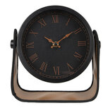 Clayre & Eef | Staande klok Zwart 23x8x22 cm / 1xAA | 6KL0783 Clayre & Eef | Staande klok Zwart 23x8x22 cm / 1xAA | 6KL0783