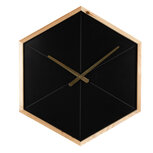 Clayre & Eef | Wandklok Zwart, Bruin 43x5x50 cm / 1xAA | 6KL0791 Clayre & Eef | Wandklok Zwart, Bruin 43x5x50 cm / 1xAA | 6KL0791