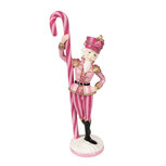 Clayre & Eef | Kerstdecoratie Notenkraker Roze, Wit 9x6x23 cm | 6PR3901 Clayre & Eef | Kerstdecoratie Notenkraker Roze, Wit 9x6x23 cm | 6PR3901