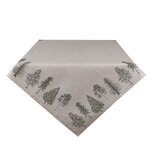Clayre & Eef | Vierkant Tafelkleed Beige, Groen 100x100 cm | NPT01 Clayre & Eef | Vierkant Tafelkleed Beige, Groen 100x100 cm | NPT01