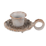 Clayre & Eef | Kandelaar Grijs 9x6x4 cm | 6Y2594 Clayre & Eef | Kandelaar Grijs 9x6x4 cm | 6Y2594