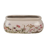 Clayre & Eef | Bloempot Binnen Roze Beige 18x7x7 cm | 6CE1602S Clayre & Eef | Bloempot Binnen Roze Beige 18x7x7 cm | 6CE1602S