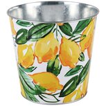Dekoratief | Bloempot blik 'Lemon', 17x16x13cm | A210670 Dekoratief | Bloempot blik 'Lemon', 17x16x13cm | A210670