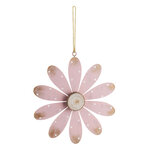 Dekoratief | Hanger bloem, roze, metaal, 13x13cm | A220145 Dekoratief | Hanger bloem, roze, metaal, 13x13cm | A220145