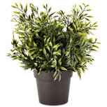 Dekoratief | Bloempot met dusty grasplant, PVC, 18x18x24cm | A200081 Dekoratief | Bloempot met dusty grasplant, PVC, 18x18x24cm | A200081
