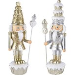 Dekoratief | Notenkraker goud/cr?me, resina, 8x7x24cm, set van 2 stuks | A225416 Dekoratief | Notenkraker goud/cr?me, resina, 8x7x24cm, set van 2 stuks | A225416