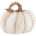 Dekoratief | Pompoen rond, wit/bruin, resina, 17x9x15cm | A225723 Dekoratief | Pompoen rond, wit/bruin, resina, 17x9x15cm | A225723