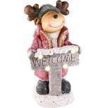 Dekoratief | Rudolf 'Welcome', magnesium, LED, 23x21x45cm | A225849 Dekoratief | Rudolf 'Welcome', magnesium, LED, 23x21x45cm | A225849
