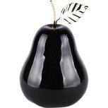 Dekoratief | Deco peer, zwart/goud, dolomiet, 10x10x16cm | A225944 Dekoratief | Deco peer, zwart/goud, dolomiet, 10x10x16cm | A225944