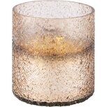 Dekoratief | Theelichthouder 'Sparkle' bruin, glas, 15x15x17cm | A225995 Dekoratief | Theelichthouder 'Sparkle' bruin, glas, 15x15x17cm | A225995