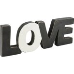 Dekoratief | Deco 'LOVE', zwart/wit, hout, 32x3x12cm | A228077 Dekoratief | Deco 'LOVE', zwart/wit, hout, 32x3x12cm | A228077