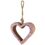 Dekoratief | Hanger hart open 'Pink Pearly', hout/parels, 10x10x2cm | A228116 Dekoratief | Hanger hart open 'Pink Pearly', hout/parels, 10x10x2cm | A228116