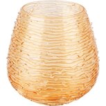 Dekoratief | Theelichthouder 'Gold Slopes', glas, 13x13x13cm | A228372 Dekoratief | Theelichthouder 'Gold Slopes', glas, 13x13x13cm | A228372
