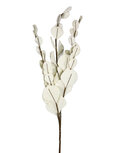 Dekoratief | Decotak m/blaadjes, wit, fluweel/polyester, 80cm | A229094 Dekoratief | Decotak m/blaadjes, wit, fluweel/polyester, 80cm | A229094