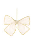 Dekoratief | Hanger strik, ivoor, polyester, 20x17cm | A229099 Dekoratief | Hanger strik, ivoor, polyester, 20x17cm | A229099
